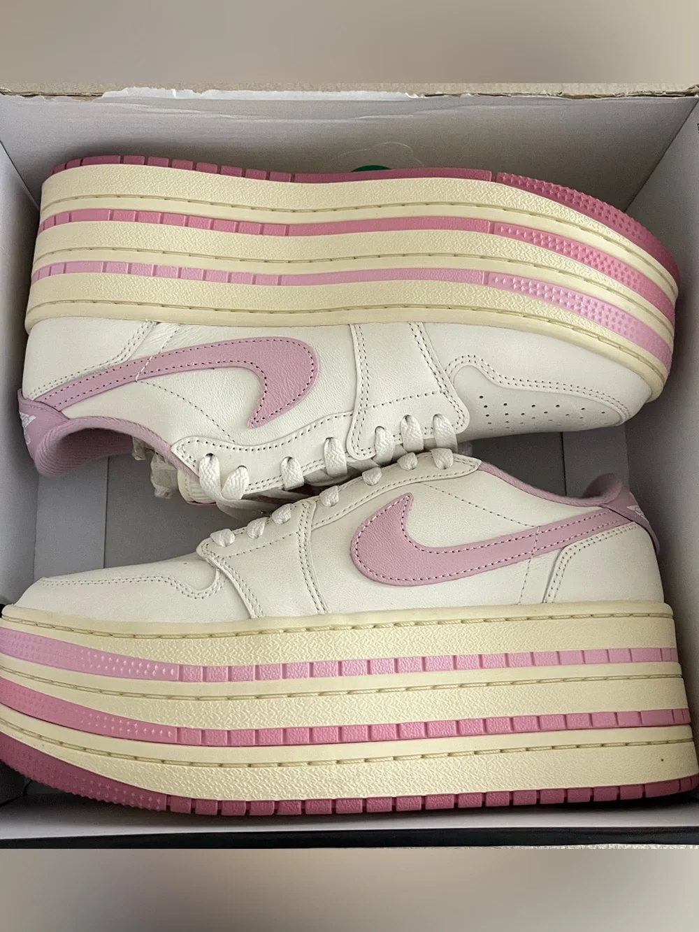 Size 8.5 - Nike WMNS Air Jordan 1 Triple Stack Pale Ivory HV8288-101 Women's NEW